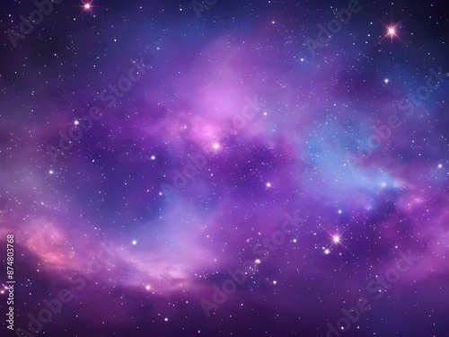 Wallpaper Mural Starry Skies: Gradient Galaxy from Dark Navy to Soft Lavender Torontodigital.ca