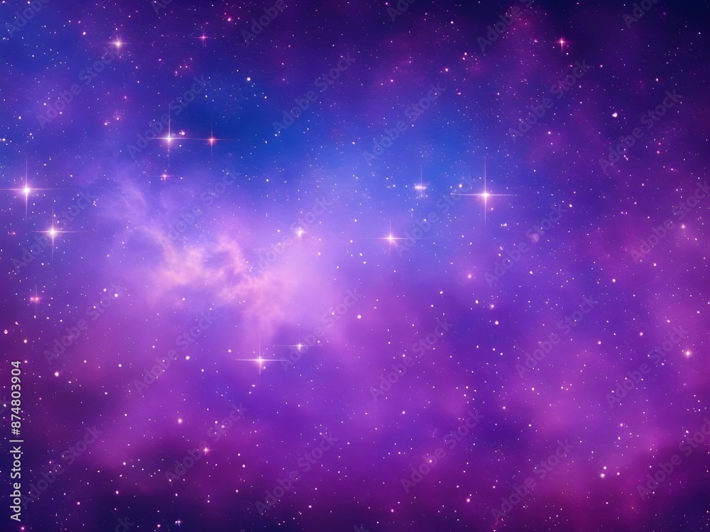 Fototapeta premium Starry Skies: Gradient Galaxy from Dark Navy to Soft Lavender