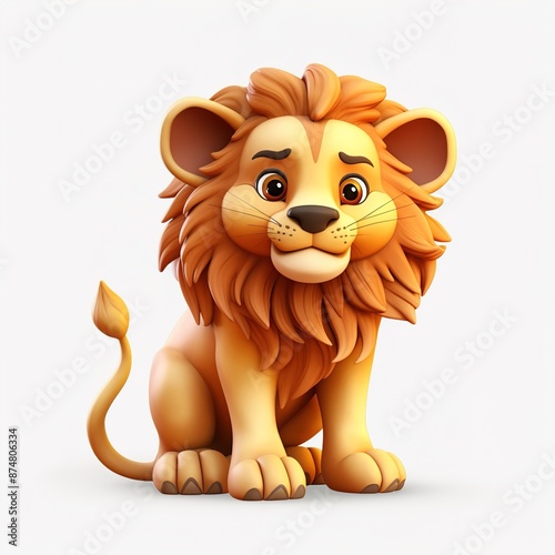 lion cartoon isolated on white