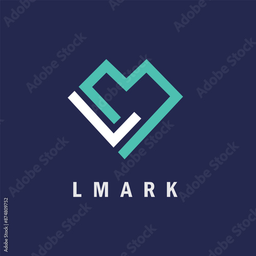 LM or V letter logo icon vector concept design template