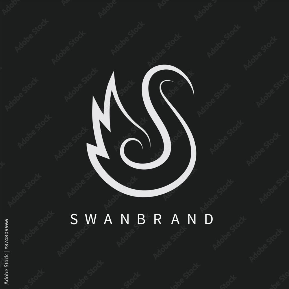 swan logo icon vector element concept design template swan logo icon vector element concept design template