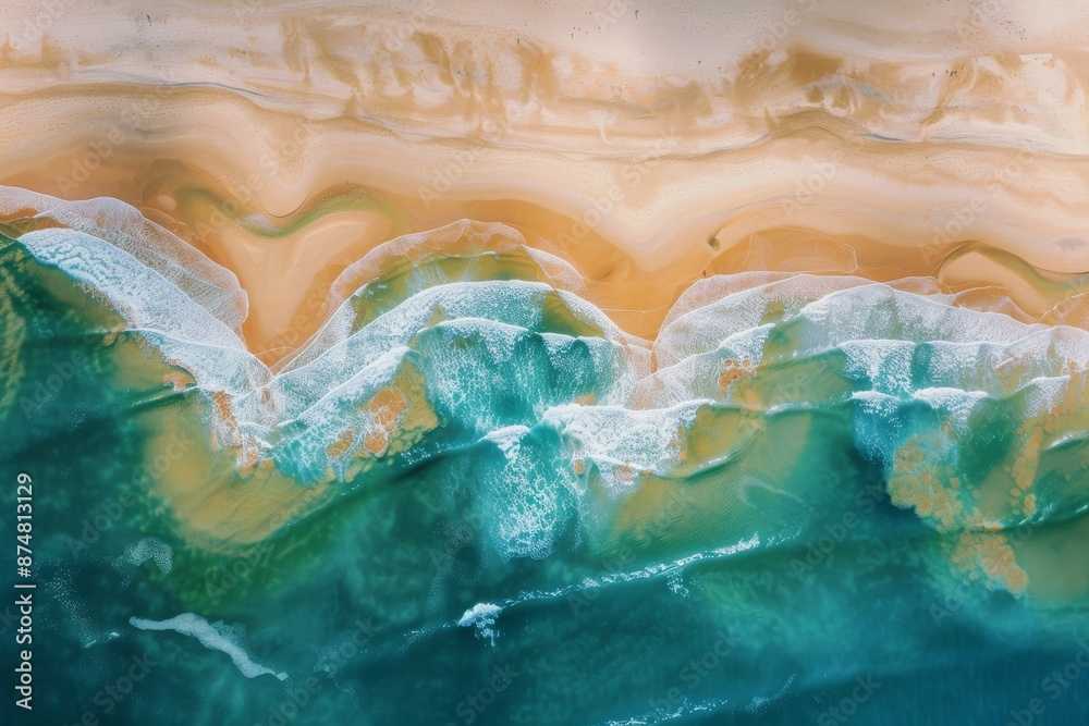 Drone View of Ocean and Sand Dunes Drone View of Ocean and Sand Dunes