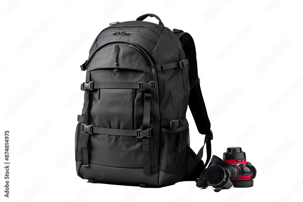 High-resolution backpack PNG mockup with transparent background for product design and branding presentations