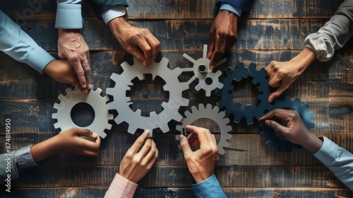 eamwork in Action: Diverse Business Professionals Collaborating