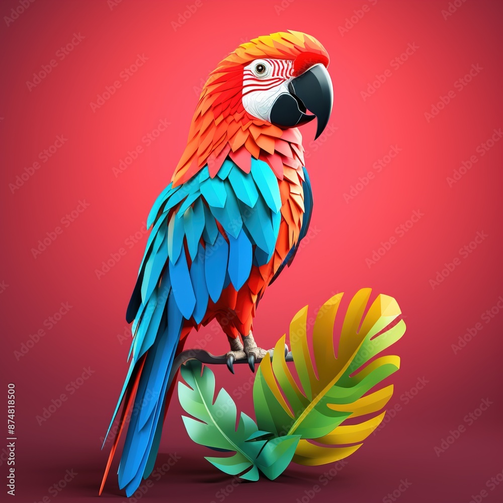 Fototapeta premium blue and yellow macaw