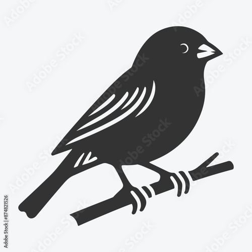 Majestic Finch Silhouette, Capturing the Grace and Elegance in Shadow