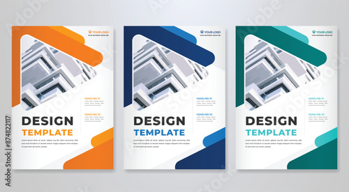 set of business flyer template with minimalist layout and modern style use for promotion kit and product publication