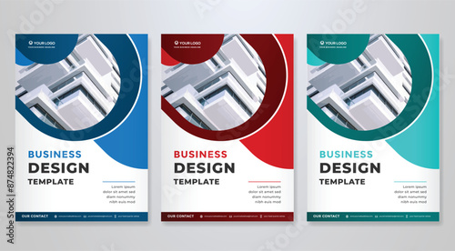 set of business flyer template with minimalist layout and modern style use for promotion kit and product publication