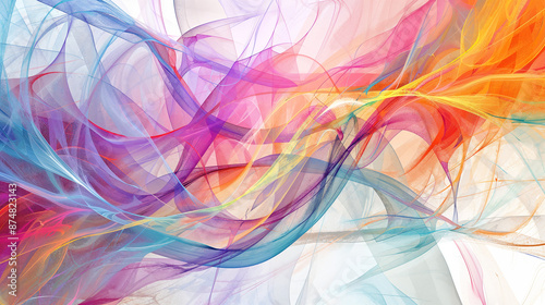 Colorful abstract waves with flowing vibrant patterns.