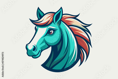 cute horse [only head] ,nice vintage style ,white background ,vintage , t-shirt design vector illustration  © Ishraq