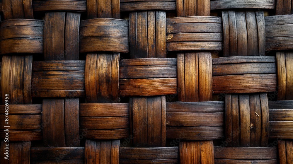 A close-up of a woven bamboo pattern, highlighting the intricate textures and natural tones of traditional craftsmanship. A close-up of a woven bamboo pattern, highlighting the intricate textures and natural tones of traditional craftsmanship.