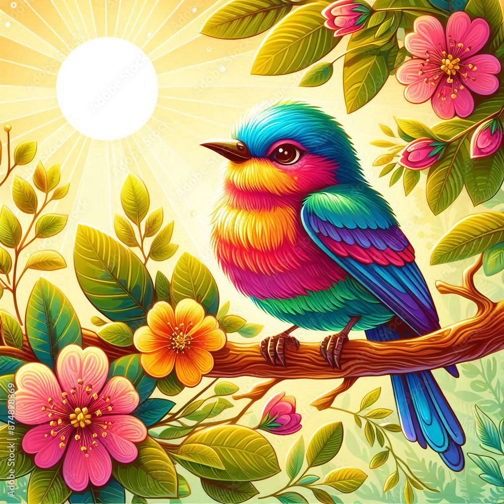 Fototapeta premium ai generated birds background