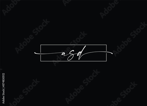 ASD initial letter monogram logo and letter logo design