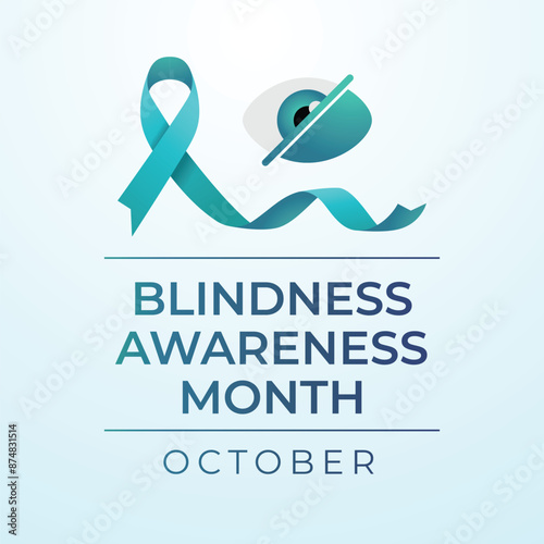 Blindness Awareness Month. Flat art design. Vector ribbon. Good for celebration template usage. eps 10.