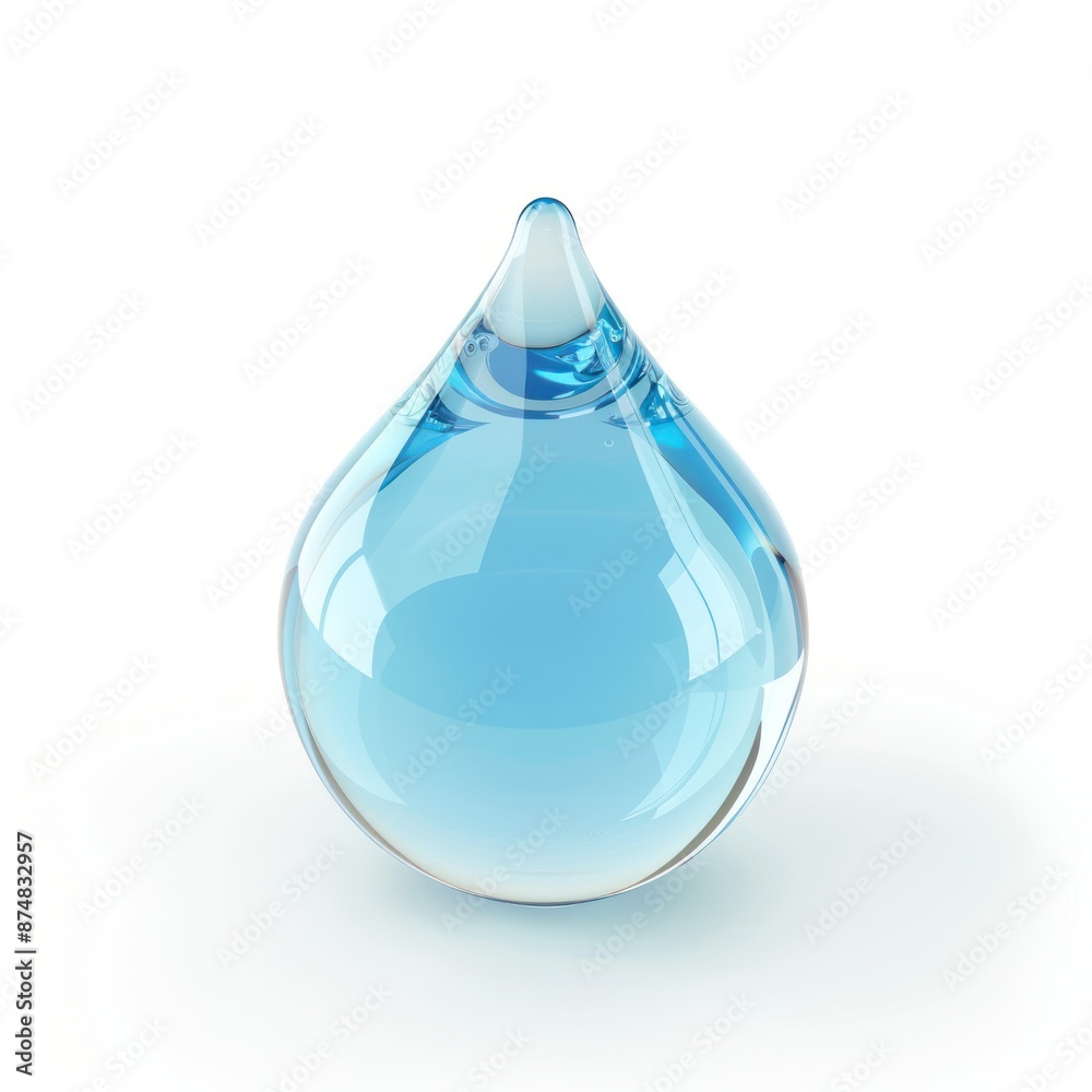 Single Crystal Clear Water Drop Single Crystal Clear Water Drop