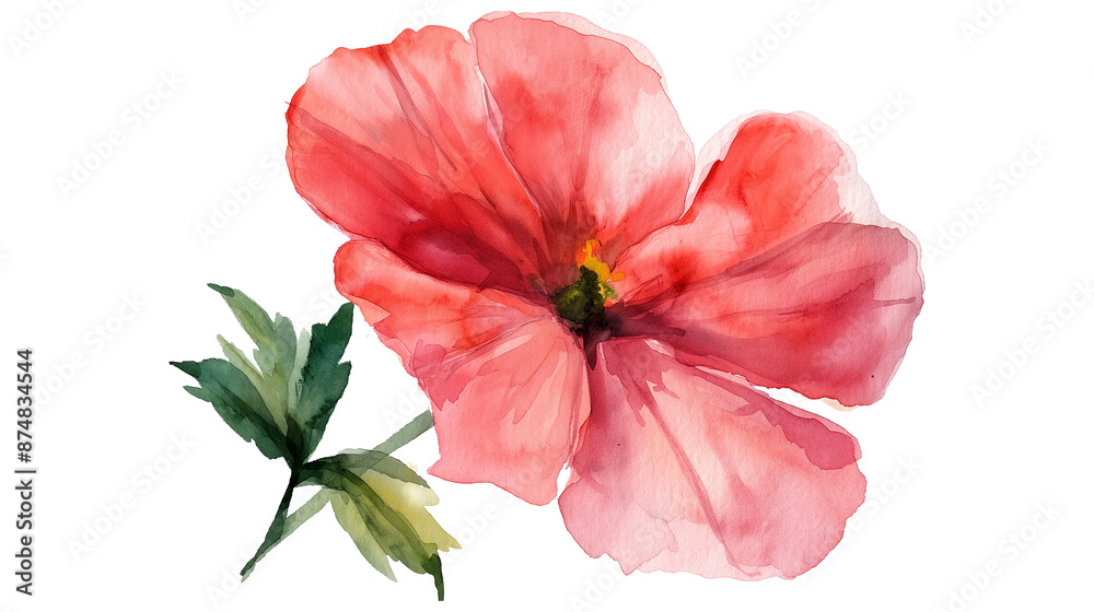 Naklejka premium Watercolor Flower isolated on a transparent background
