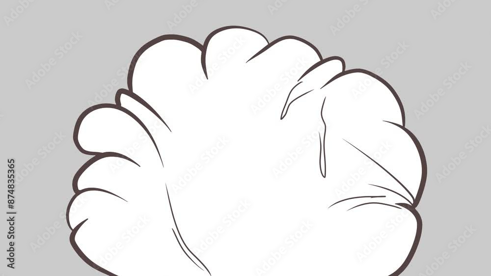 In the middle of the image there is an animation of a cloud or a white pillow with folds. You can place text or a logo inside. In the middle of the image there is an animation of a cloud or a white pillow with folds. You can place text or a logo inside.