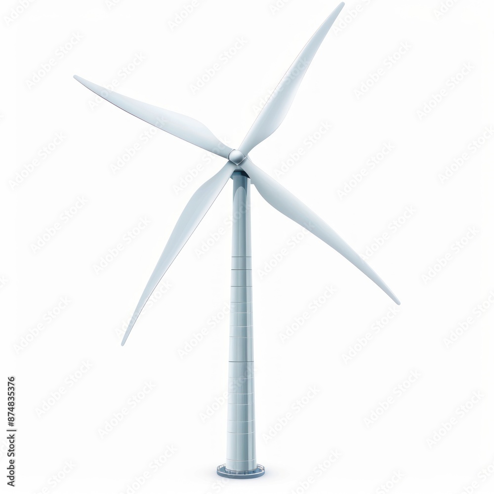 Wind Turbine Illustration - Clean Energy Wind Turbine Illustration - Clean Energy