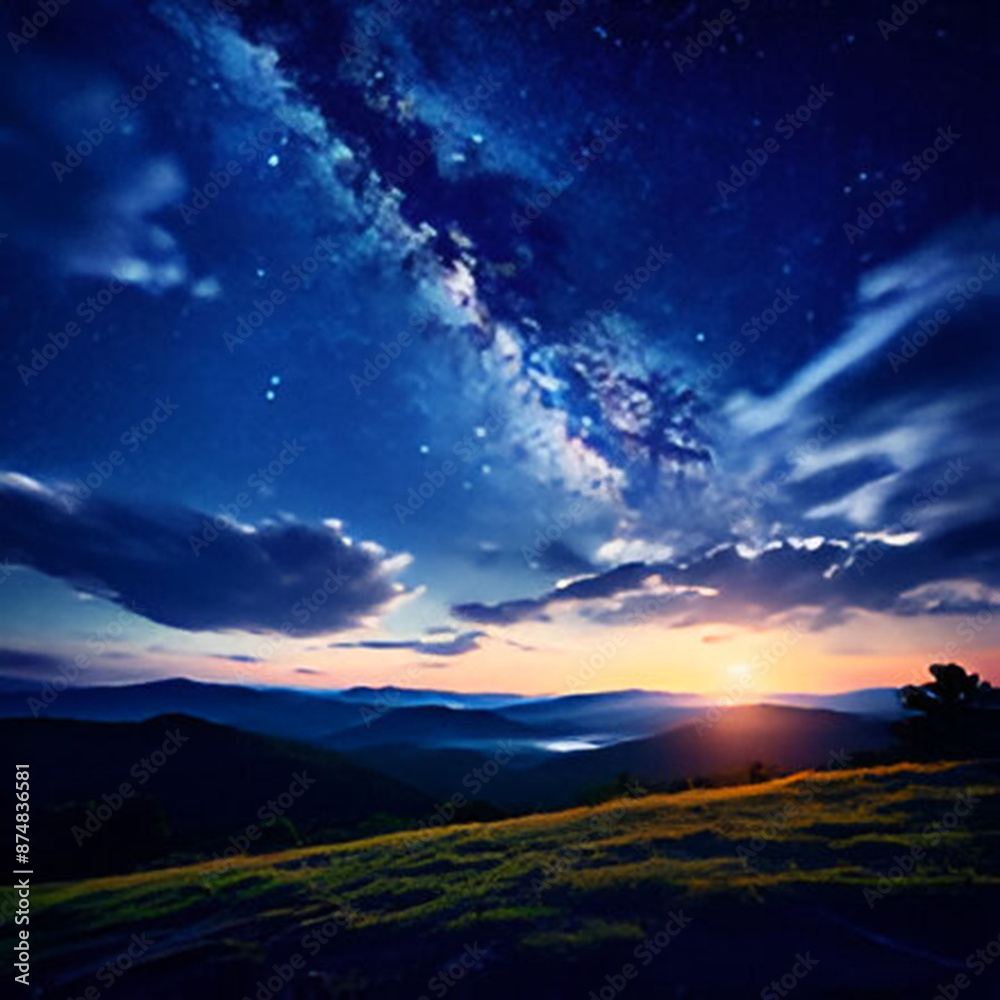 Fototapeta premium sunrise over the mountains