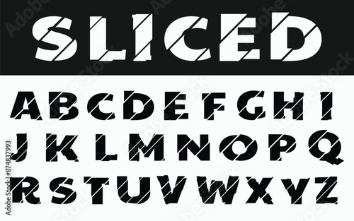 Sliced Alphabet Letters and numbers