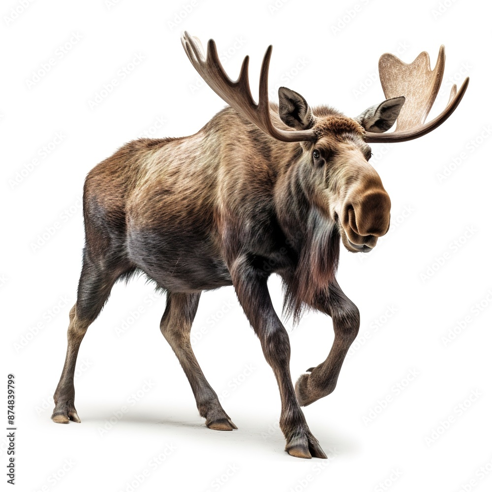 Fototapeta premium deer on white