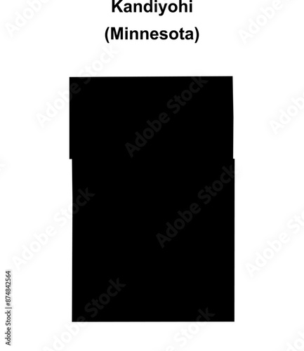 Kandiyohi County (Minnesota) blank outline map