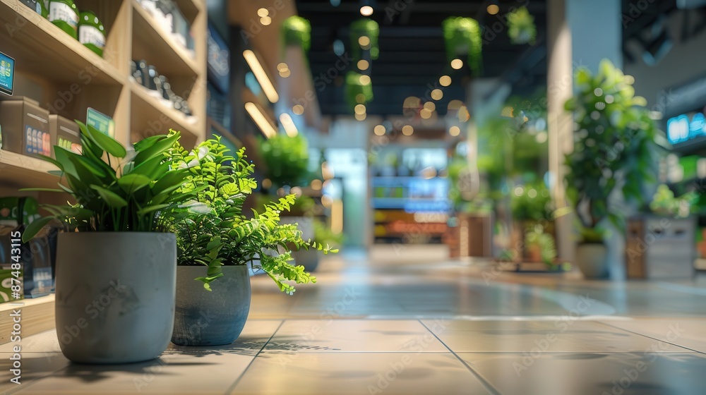 Modern retail space with augmented reality displays, Innovation, Retail Design Modern retail space with augmented reality displays, Innovation, Retail Design