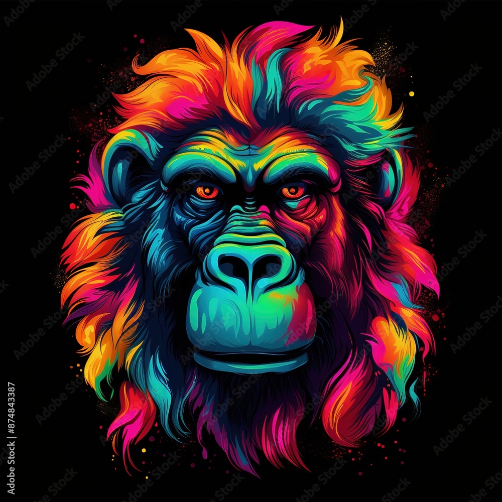portrait of a lion in a mask portrait of a lion in a mask