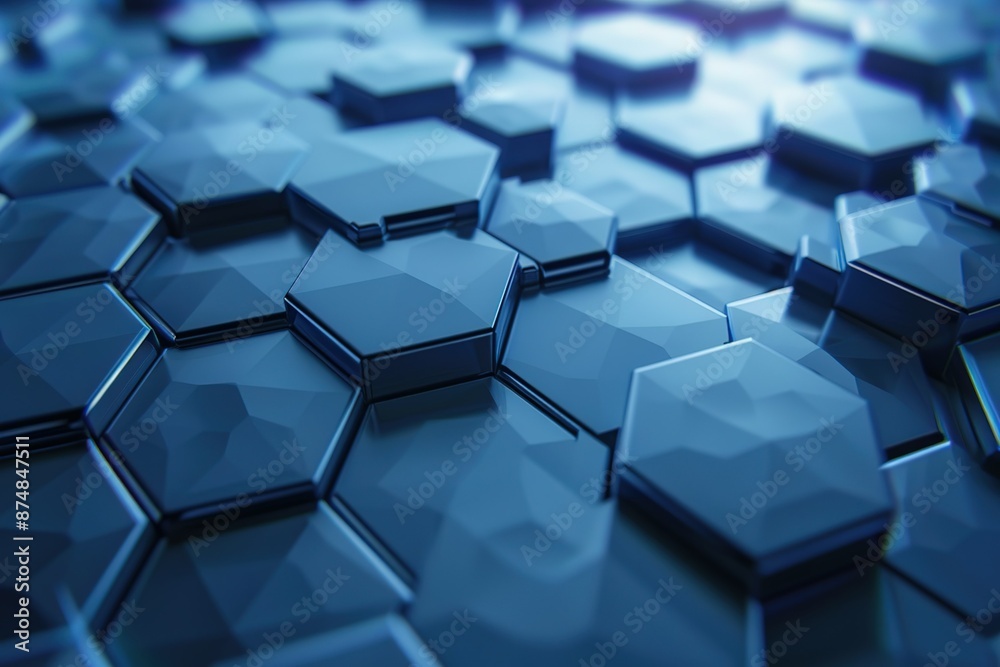 modern conceptual blue hi tech, mechanical technology hexagonal background modern conceptual blue hi tech, mechanical technology hexagonal background