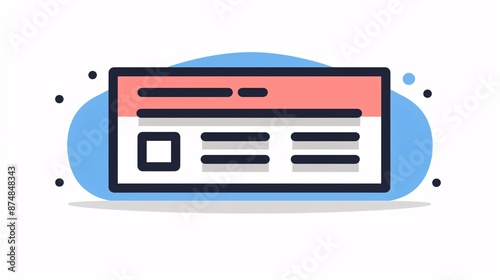 Create an outline of a receipt with a stroke and use a digital symbol for a paper check to represent online payment and purchase orders, including taxes and total costs, for use in animations.