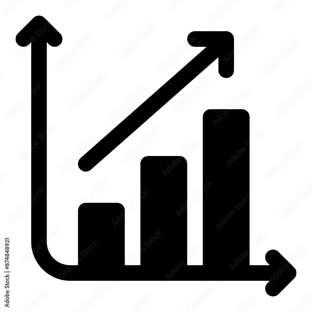 Graph Growth Icon for Business and Economic Growth Graph Growth Icon for Business and Economic Growth
