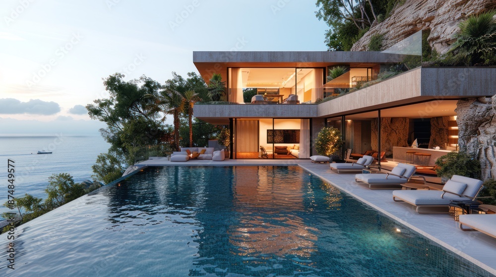 Modern Cliffside Villa with Infinity Pool Modern Cliffside Villa with Infinity Pool