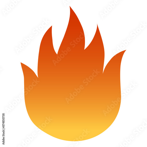 燃え上がる炎のイラスト