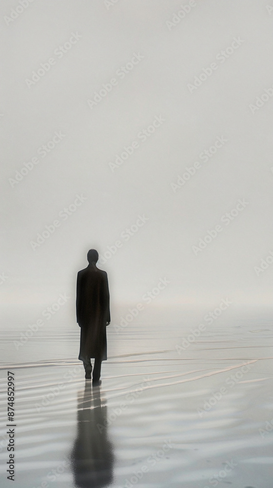 silhouette of a lonely person black on white silhouette of a lonely person black on white