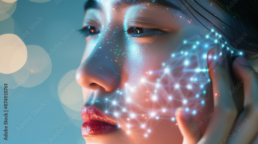 Vitamin B2 Benefits for Skin: Smooth Complexion and Radiant Glow, Holographic Display Vitamin B2 Benefits for Skin: Smooth Complexion and Radiant Glow, Holographic Display