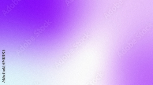 Abstract purple gradient on white background with empty space and grain texture for design illustration