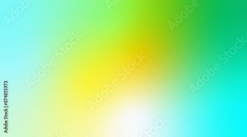 Vibrant grainy gradient background mixing green yellow blue for simple minimal clean design