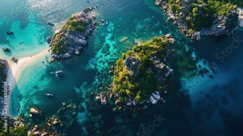 An Aerial Landscape View Of Koh Tao, Surat Thani, Thailand, Captured Its Natural Beauty