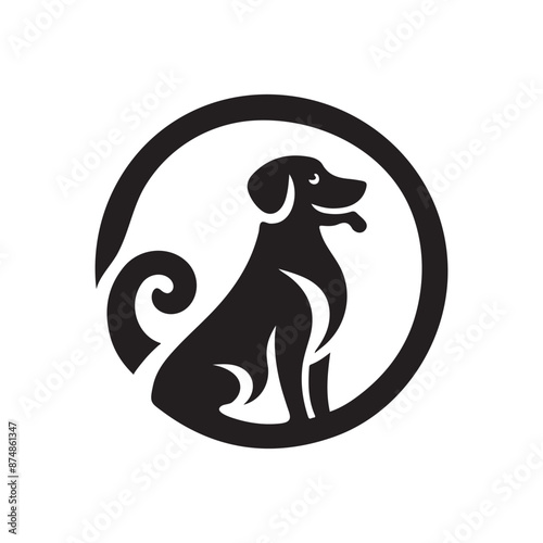 Dog had , logo , icon ,silhouette vector, clip art