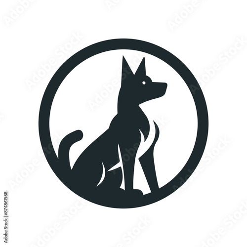 Dog had , logo , icon ,silhouette vector, clip art
