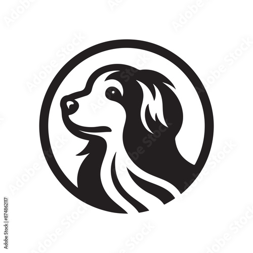Dog had , logo , icon ,silhouette vector, clip art