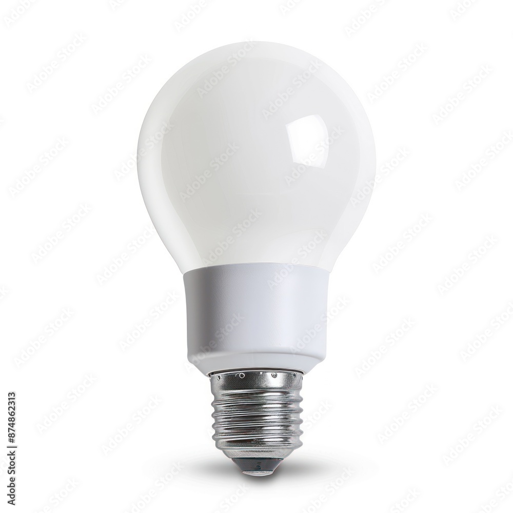 White Light Bulb with a Silver Screw Base White Light Bulb with a Silver Screw Base