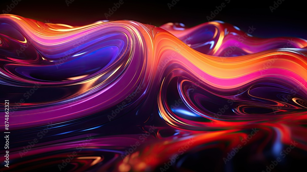 Neon abstract patterns pulsating with energy Neon abstract patterns pulsating with energy