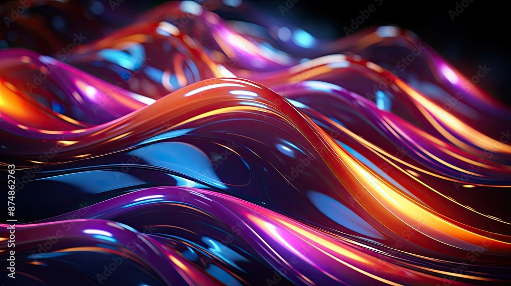 Neon abstract patterns pulsating with energy Neon abstract patterns pulsating with energy