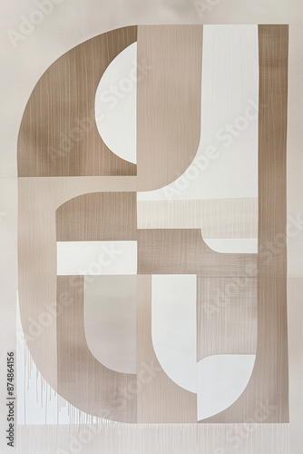 Abstract crafted painting from wood and polished metal represent business concepts in various fonts and letters