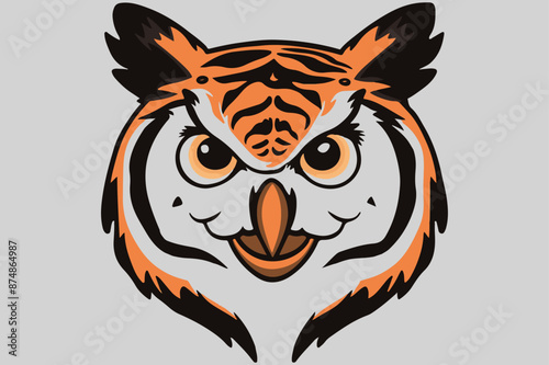 owl head emoji sticker  white background