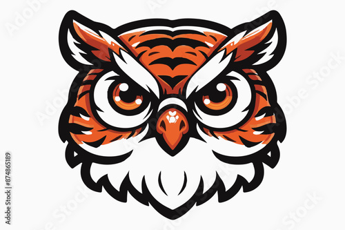 owl head emoji sticker  white background