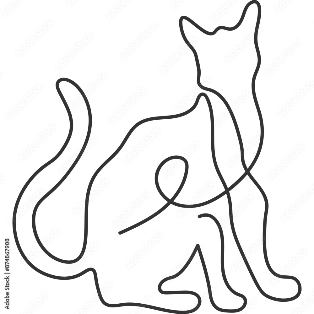 Monoline Cat Paw