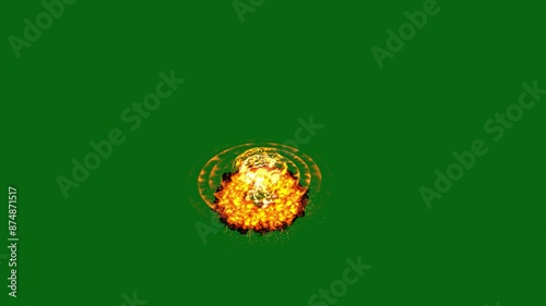Green Screen Supernova Explosion and Radiant Energy Burst Effects