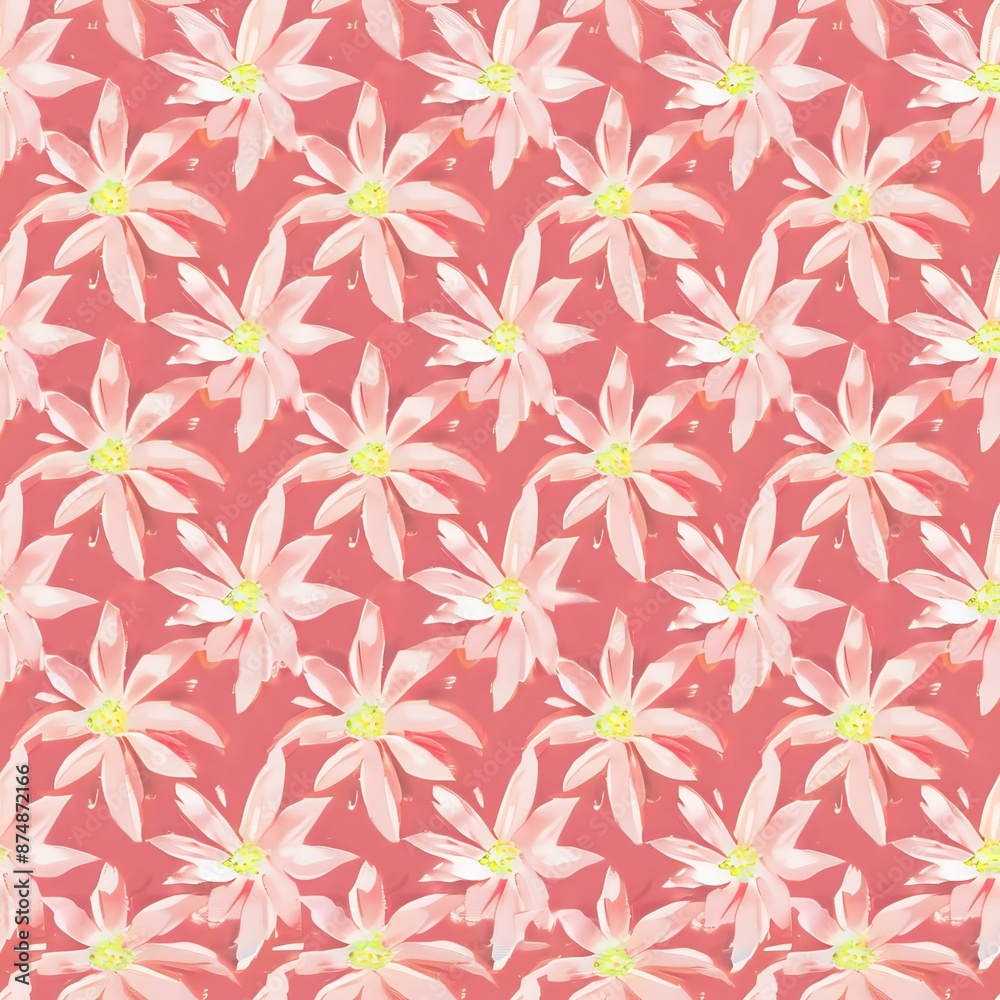 Folklore Inspired Blue and White Floral and Diamond Design